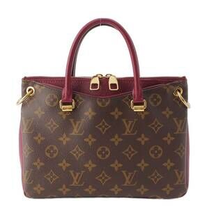 Louis Vuitton Monogram Pallas Handbag Brown Bordeaux